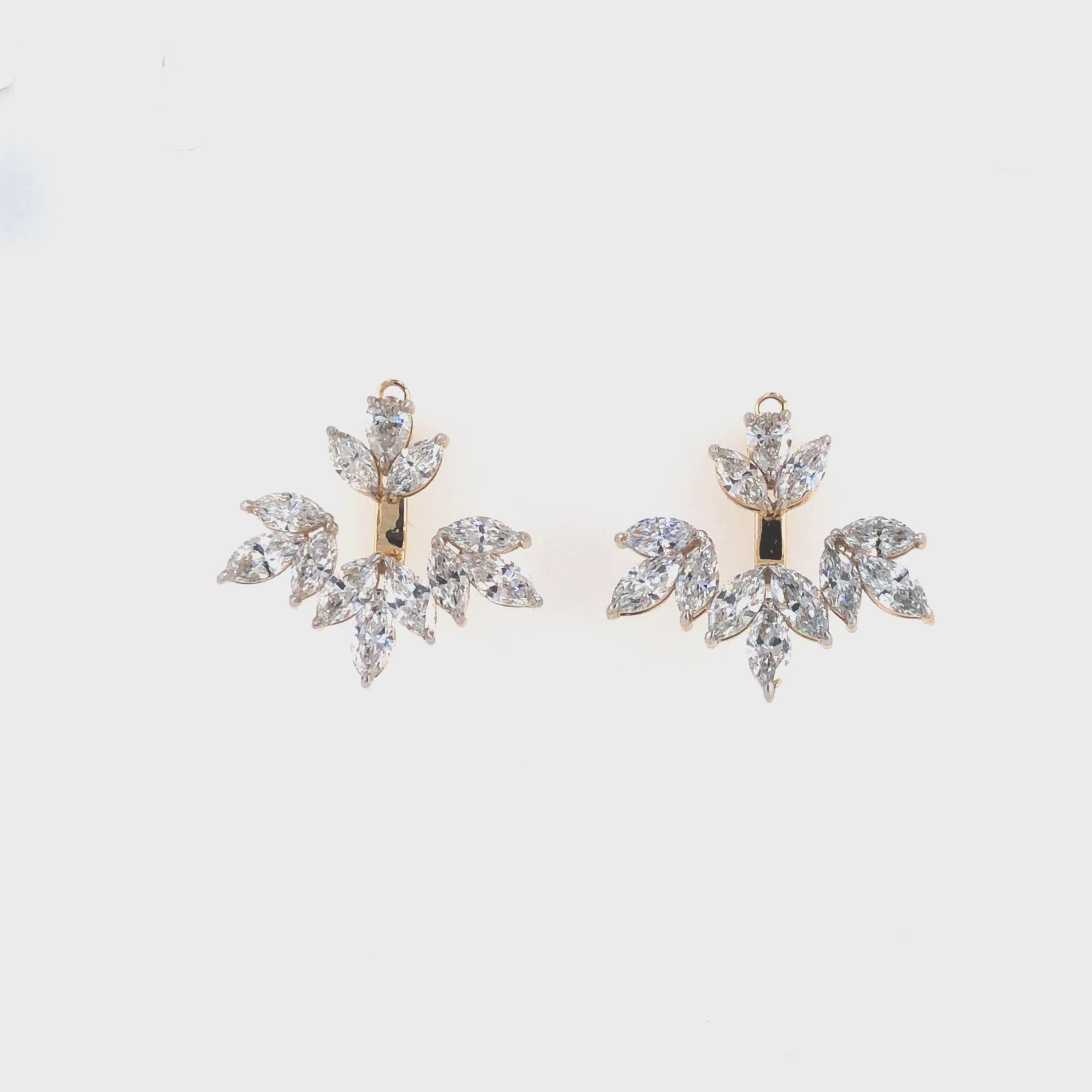 La DiaMantés | Diamond Petal Cluster Earrings